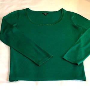Talbots Emerald Green Top